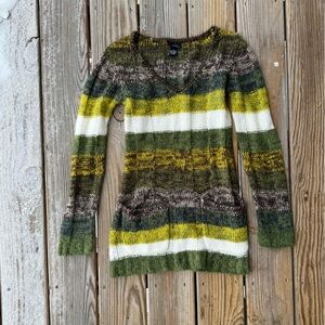 Rue21 y2k Multicolor Striped Women's Sweater